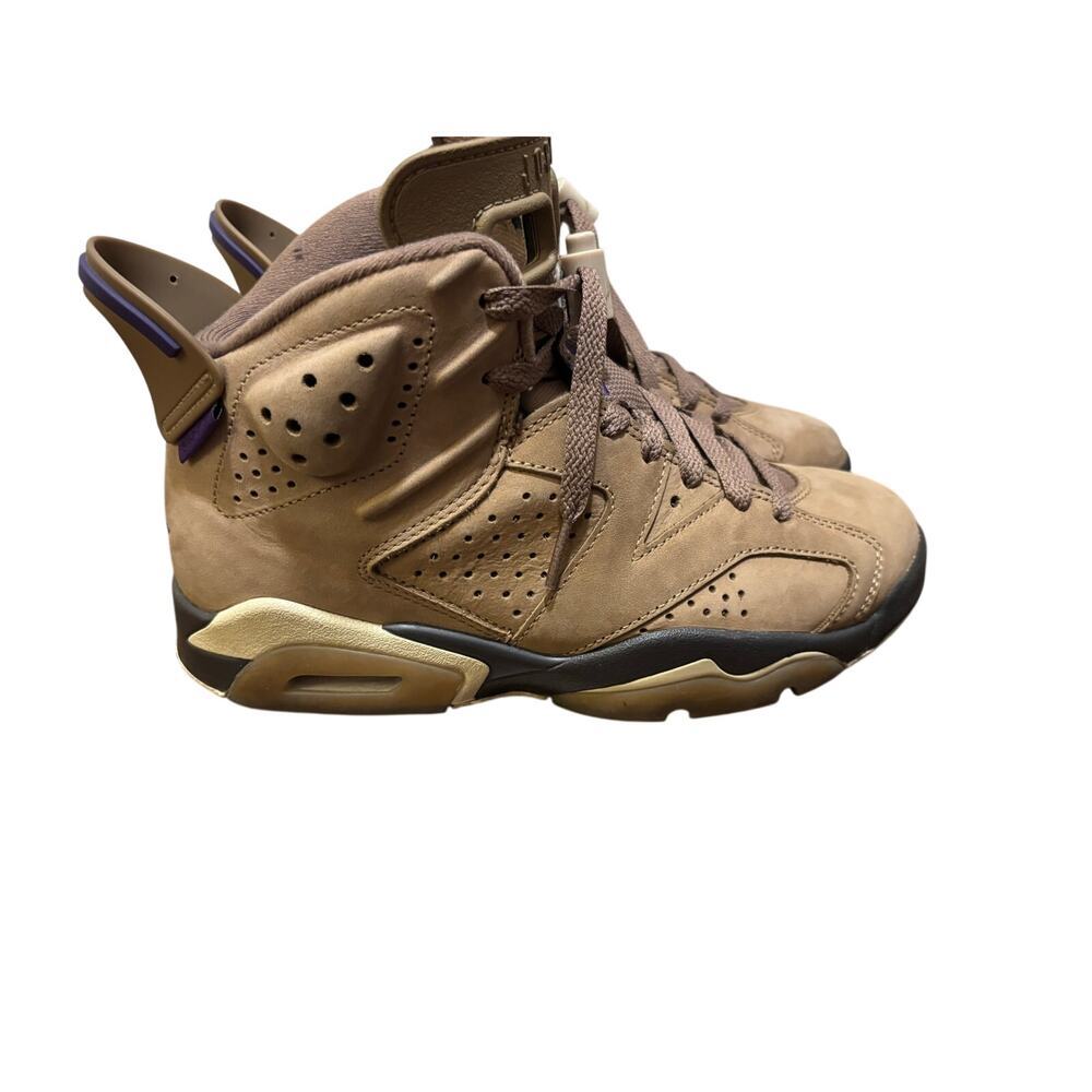 Air Jordan 6 Retro GORE-TEX Brown Kelp Court Purple Sneakers SZ 6.5Y
